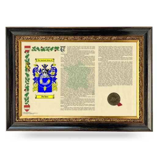 Du ban Armorial Landscape Framed - Heirloom